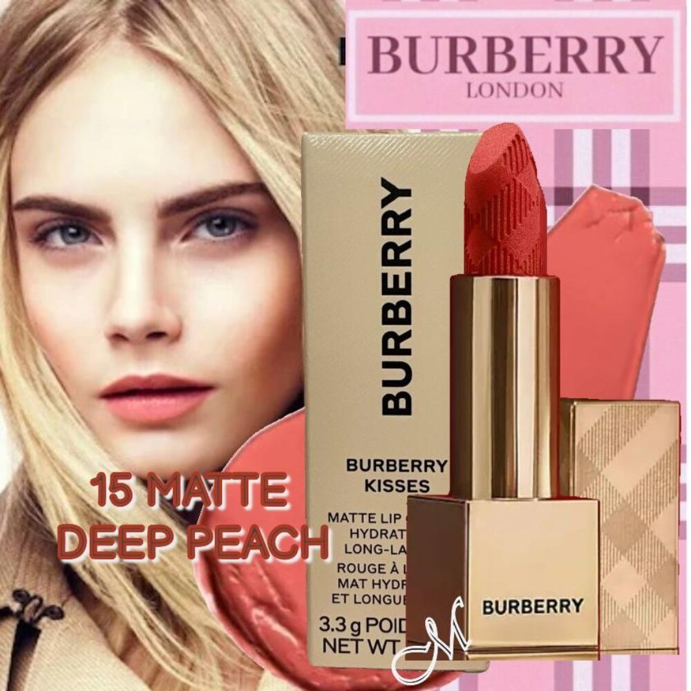 Burberry Kisses Matte Lipstick* ~ 15 Deep Peach Lip Colour 3.3g/0.11oz NIB